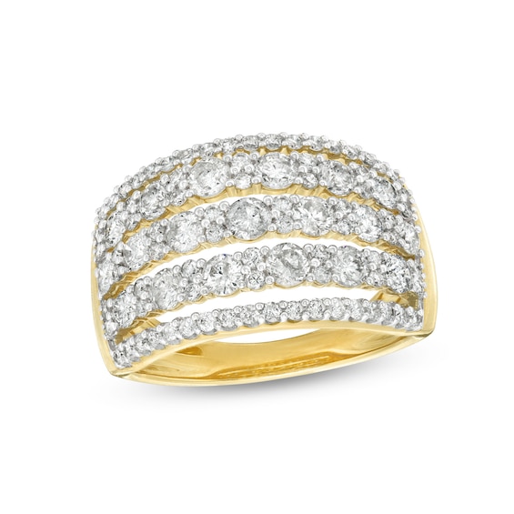 1-3/4 CT. T.w. Diamond Multi-Row Split Shank Anniversary Band in 10K Gold