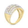 Thumbnail Image 3 of 1-3/4 CT. T.W. Diamond Multi-Row Split Shank Anniversary Band in 10K Gold