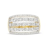 Thumbnail Image 4 of 1-3/4 CT. T.W. Diamond Multi-Row Split Shank Anniversary Band in 10K Gold