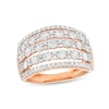 Thumbnail Image 1 of 1-3/4 CT. T.W. Diamond Multi-Row Split Shank Anniversary Band in 10K Rose Gold