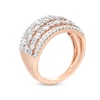 Thumbnail Image 3 of 1-3/4 CT. T.W. Diamond Multi-Row Split Shank Anniversary Band in 10K Rose Gold