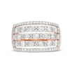Thumbnail Image 4 of 1-3/4 CT. T.W. Diamond Multi-Row Split Shank Anniversary Band in 10K Rose Gold
