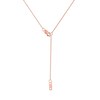 Thumbnail Image 4 of 5.0mm Opal and 1/15 CT. T.W. Diamond Frame Heart Necklace in 10K Rose Gold