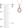 Thumbnail Image 5 of Oval Opal and Diamond Accent Scallop Frame Art Deco Pendant in 10K Rose Gold