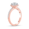 Thumbnail Image 1 of Certified Lab-Created Diamond Center Stone 1-1/2 CT. T.W. Frame Engagement Ring in 14K Rose Gold (F/VS2)