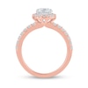 Thumbnail Image 2 of Certified Lab-Created Diamond Center Stone 1-1/2 CT. T.W. Frame Engagement Ring in 14K Rose Gold (F/VS2)