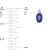 Thumbnail Image 4 of Oval Tanzanite and 1/20 CT. T.W. Diamond Tri-Top Stud Earrings in 10K White Gold