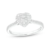Thumbnail Image 1 of 1/5 CT. T.W. Heart-Shaped Multi-Diamond Frame Ring in 10K White Gold