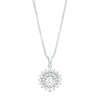 Thumbnail Image 0 of 1 CT. T.W. Certified Lab-Created Diamond Double Sunburst Frame Pendant in 14K White Gold (F/SI2)