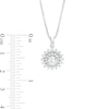 Thumbnail Image 2 of 1 CT. T.W. Certified Lab-Created Diamond Double Sunburst Frame Pendant in 14K White Gold (F/SI2)