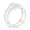 Thumbnail Image 2 of 1/3 CT. T.W. Baguette and Round Diamond Vintage-Style Solitaire Enhancer in 14K White Gold