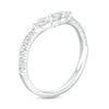 Thumbnail Image 3 of 3/8 CT. T.W. Marquise and Round Diamond Contour Anniversary Band in 14K White Gold