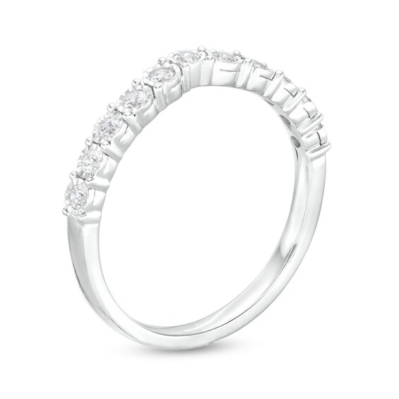 1/4 CT. T.w. Diamond Contour Anniversary Band in 14K White Gold