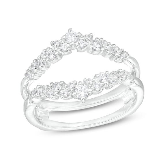 1/2 CT. T.w. Diamond Scatter Solitaire Enhancer in 14K White Gold