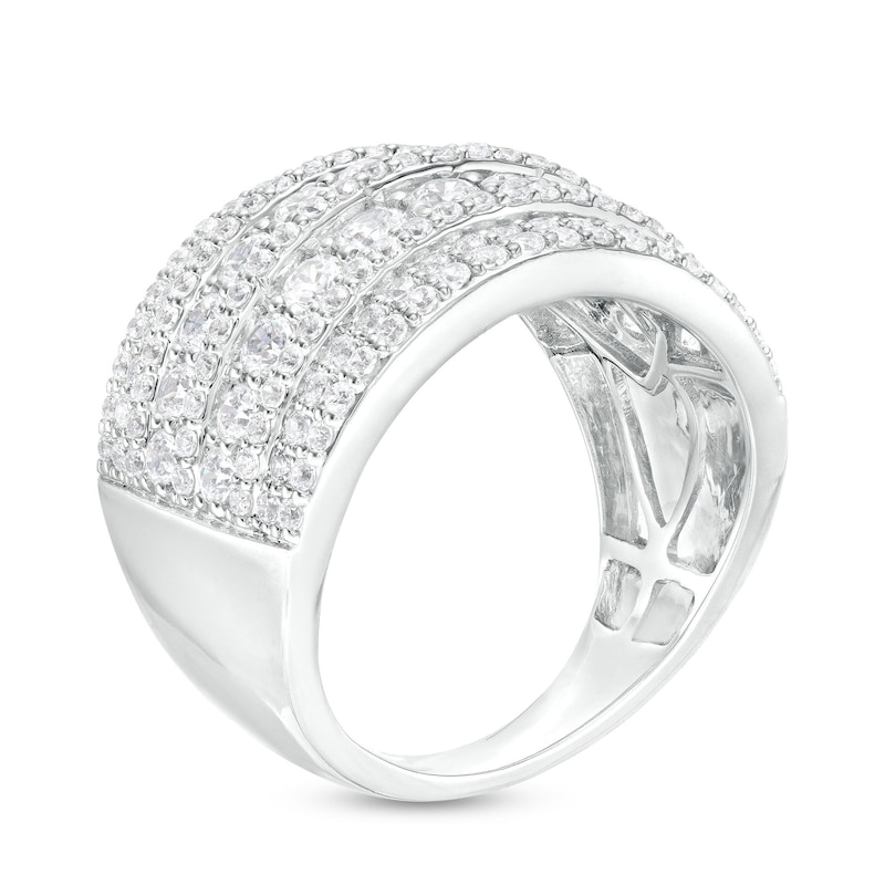 Main Image 3 of 2 CT. T.W. Diamond Multi-Row Anniversary Band in 14K White Gold