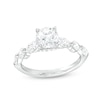 Thumbnail Image 1 of 2 CT. T.W. Certified Diamond Alternating Shank Engagement Ring in 14K White Gold (I/I1)