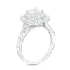 Thumbnail Image 3 of 1-1/2 CT. T.W. Quad Princess-Cut Diamond Double Frame Engagement Ring in 14K White Gold