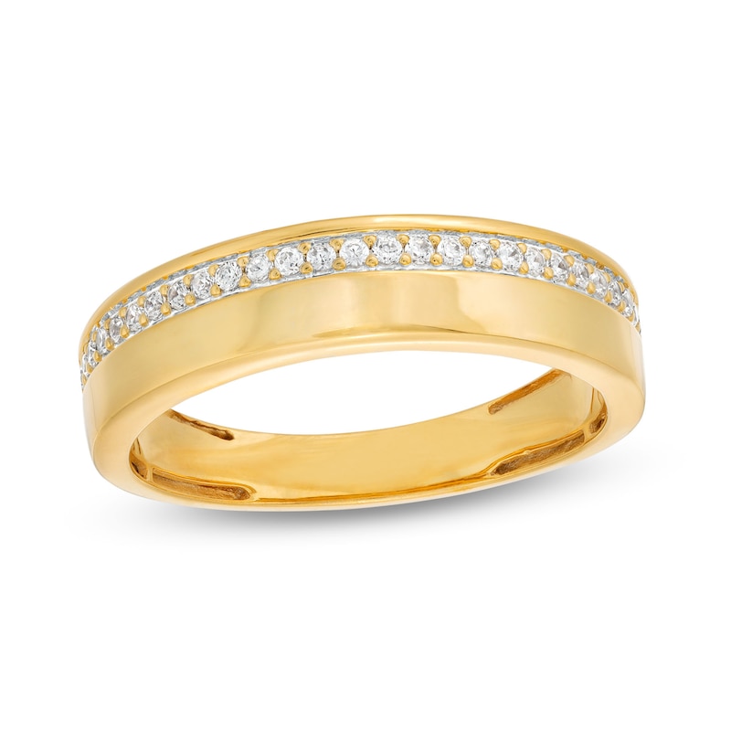 Men's 1/4 CT. T.W. Diamond Wedding Band in 10K Gold