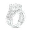 Thumbnail Image 2 of 3 CT. T.W. Quad Princess-Cut Diamond Frame Twist Shank Three Piece Bridal Set in 14K White Gold