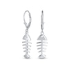 Thumbnail Image 1 of Fish Bone Drop Earrings in Sterling Silver