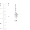 Thumbnail Image 2 of Fish Bone Drop Earrings in Sterling Silver