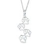 Thumbnail Image 1 of Staggered Paw Prints Pendant in Sterling Silver
