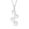 Thumbnail Image 2 of Staggered Paw Prints Pendant in Sterling Silver