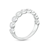 Thumbnail Image 3 of 3.0mm White Lab-Created Sapphire Vintage-Style Stackable Band in 10K White Gold