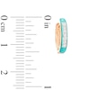 Thumbnail Image 3 of 1/10 CT. T.W. Diamond Aqua Blue Enamel Hoop Earrings in Sterling Silver with 14K Rose Gold Plate