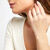 Thumbnail Image 2 of 1/10 CT. T.W. Diamond Channel-Set Aqua Blue Enamel Band in Sterling Silver with 14K Rose Gold Plate