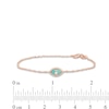 Thumbnail Image 4 of 1/10 CT. T.W. Diamond Frame Blue Enamel Evil Eye Bracelet in Sterling Silver with 14K Rose Gold Plate