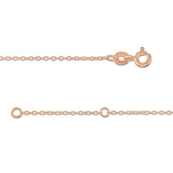 1/10 CT. T.w. Diamond Frame Blue Enamel Evil Eye Bracelet in Sterling Silver with 14K Rose Gold Plate