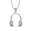 Thumbnail Image 1 of Men's Headphones Pendant in Stainless Steel - 20"