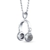 Thumbnail Image 2 of Men's Headphones Pendant in Stainless Steel - 20"