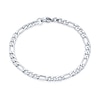 Thumbnail Image 2 of Men's 5.0mm Oxidized Figaro Chain Necklace and Bracelet Set in Solid Stainless Steel  - 22"