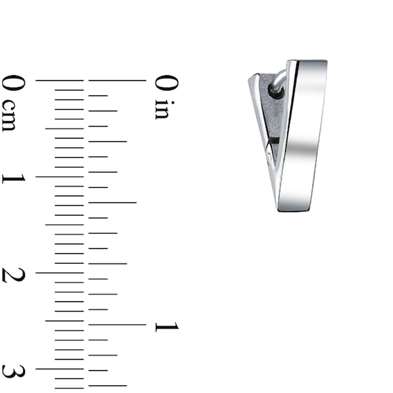 Triangular "V" Huggie Hoop Earrings in Stainless Steel