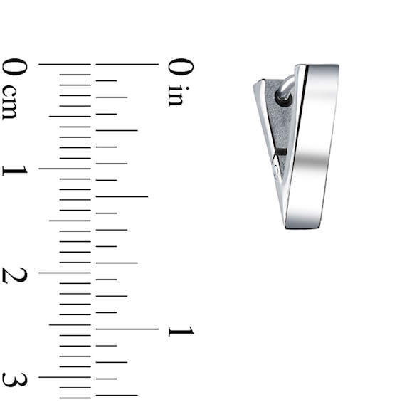 Triangular "V" Huggie Hoop Earrings in Stainless Steel