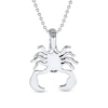 Thumbnail Image 2 of Men's Oxidized Tribal-Style Scorpio Zodiac Pendant in Stainless Steel - 20"