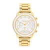 Thumbnail Image 1 of Ladies' Coach Cruiser Gold-Tone and White Ceramic Bezel Chronograph Watch with White Dial (Model: 14504051)
