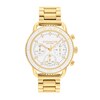 Thumbnail Image 0 of Ladies' Coach Cruiser Gold-Tone and White Ceramic Bezel Chronograph Watch with White Dial (Model: 14504051)