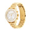 Thumbnail Image 1 of Ladies' Coach Cruiser Gold-Tone and White Ceramic Bezel Chronograph Watch with White Dial (Model: 14504051)