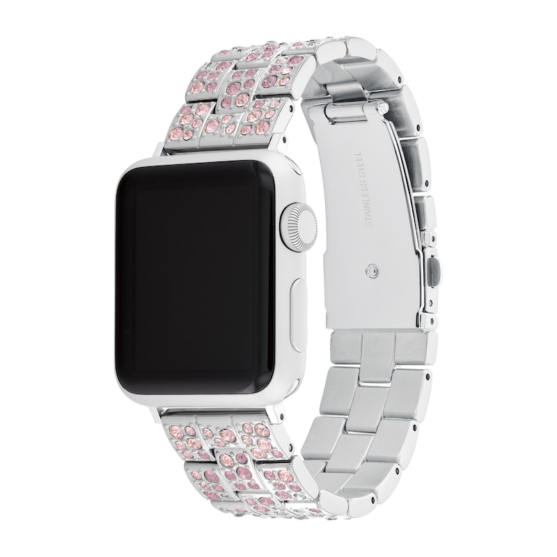 Main Image 1 of Ladies' Coach Apple Straps Ombré Crystal Accent Interchangeable Replacement Band Smart Watch Attachment (Model:14700148)