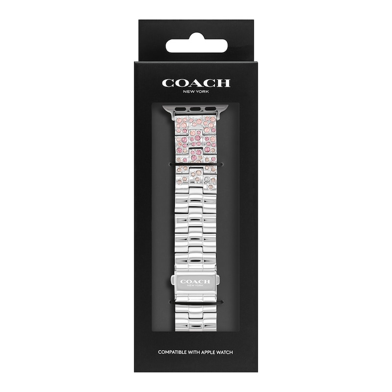 Main Image 2 of Ladies' Coach Apple Straps Ombré Crystal Accent Interchangeable Replacement Band Smart Watch Attachment (Model:14700148)