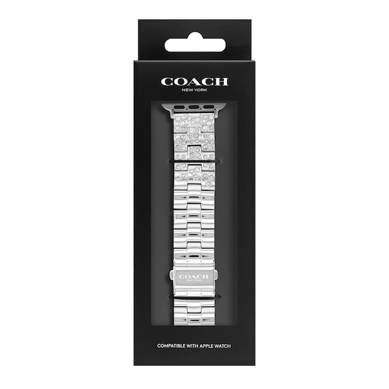 Ladies' Coach Apple Straps Crystal Accent Interchangeable Replacement Band Smart Watch Attachment (Model: 14700149)