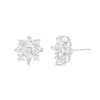 Thumbnail Image 0 of 2 CT. T.W. Certified Lab-Created Diamond Snowflake Stud Earrings in 14K White Gold (F/SI2)