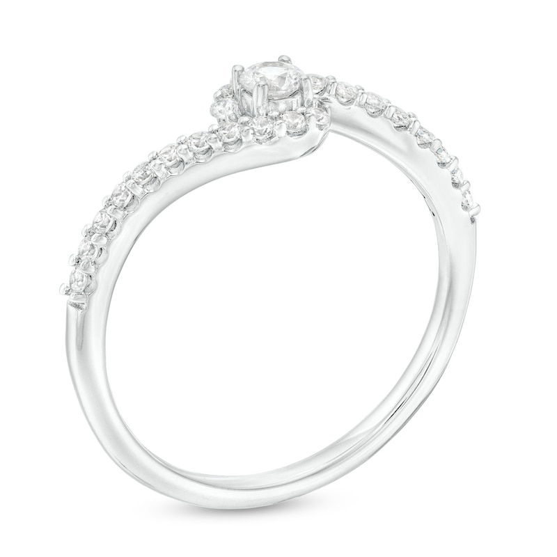 Main Image 3 of 1/3 CT. T.W. Certified Lab-Grown Diamond Bypass Ring in 14K White Gold (F/SI2)