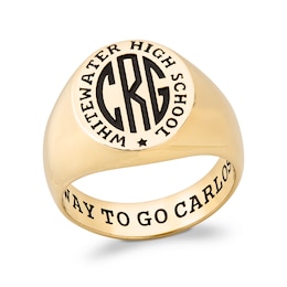 Monogram Signet Class Ring (3 Initials)