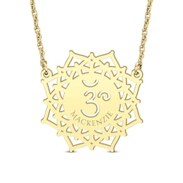 Engravable Chakra Symbol Necklace (1 Symbol and Line)