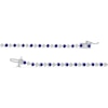 Thumbnail Image 3 of Blue and White Lab-Created Sapphire Alternating Line Bracelet in Sterling Silver - 7.25"