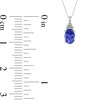 Thumbnail Image 5 of Oval Tanzanite and Diamond Accent Tri-Top Pendant in 10K White Gold